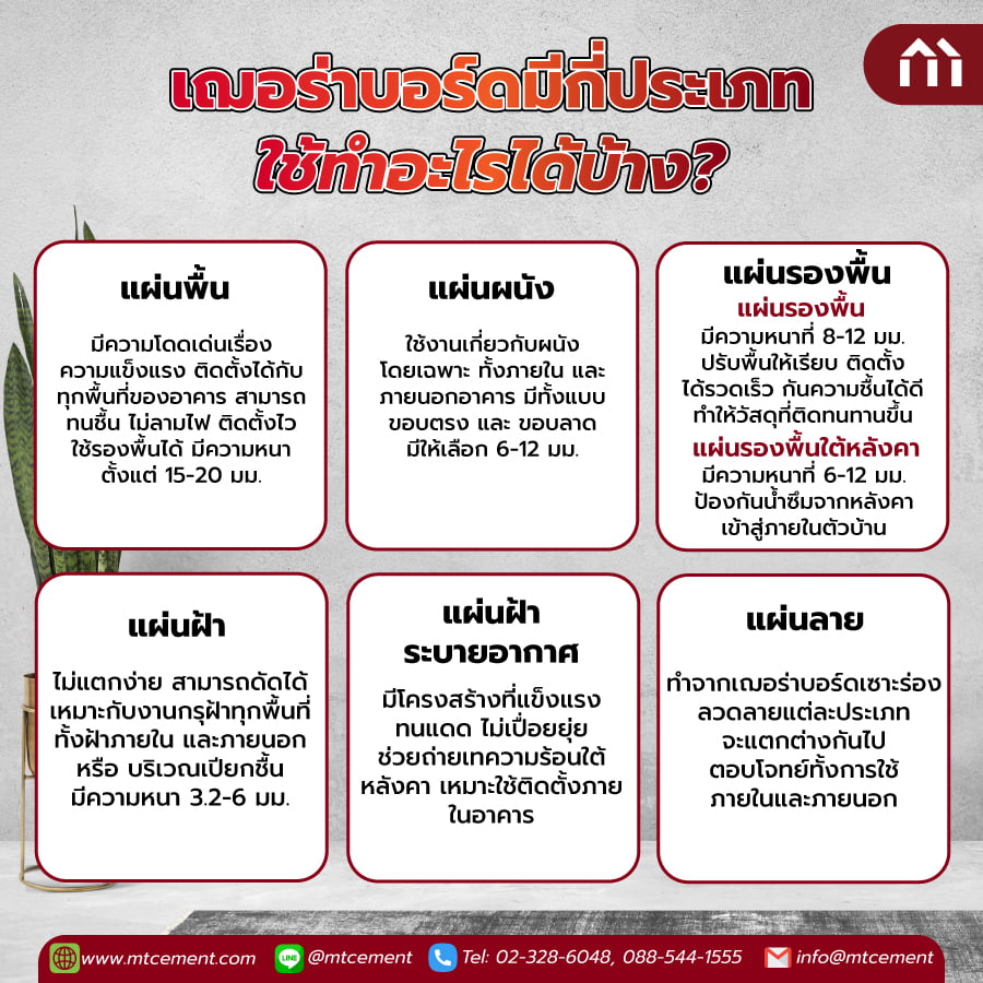 เฌอร่าบอร์ดมีกี่ประเภท